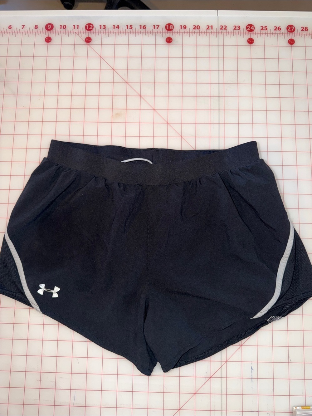 Under Armour Black Women's Athletic Shorts with gray/silver Trim